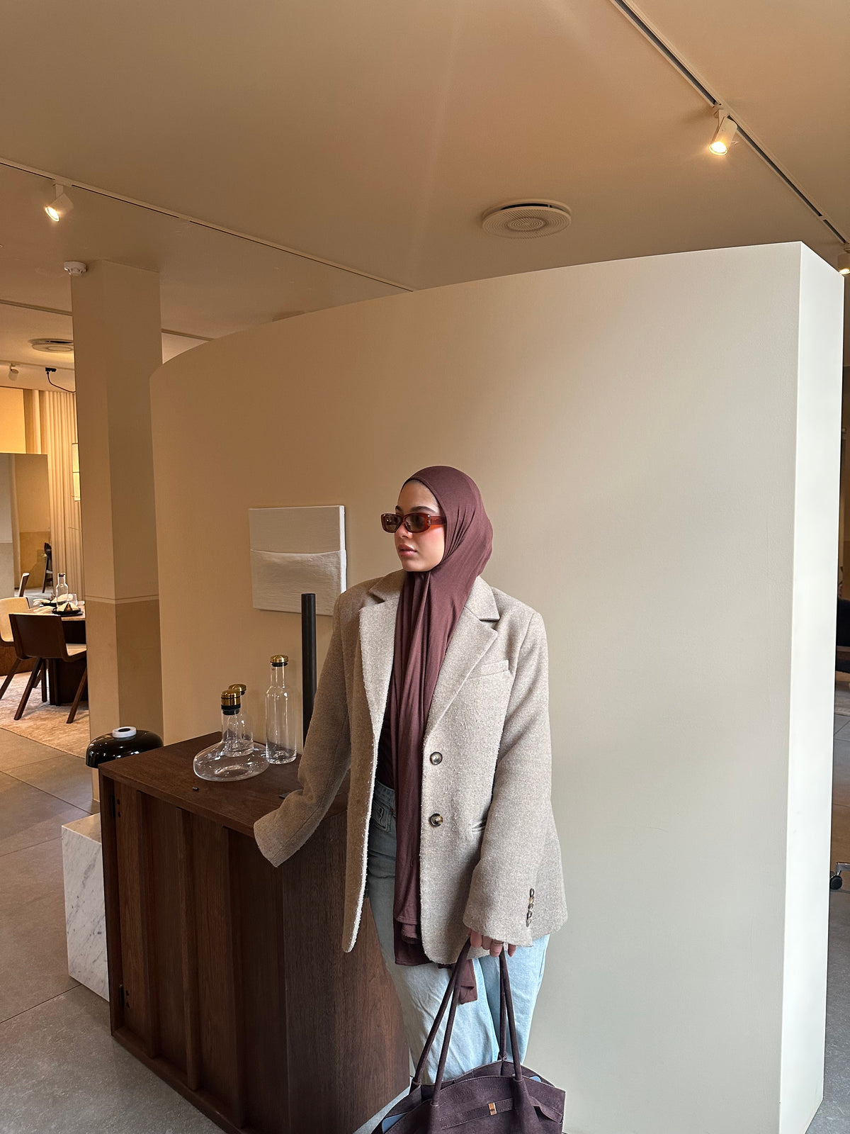 Madame Cocoa jersey hijab styling view by BeiCollection